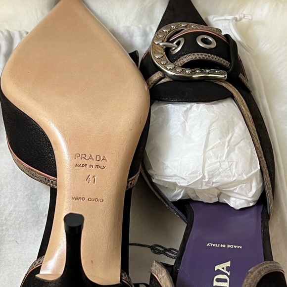 Prada Italy Chocolate Drake Brown heels 🤎 - Picture 5 of 10